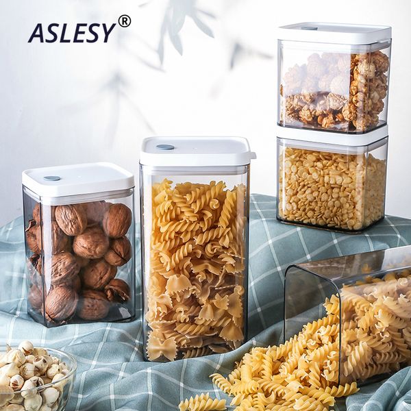 

storage container plastic kitchen storage box multigrain tank transparent sealed multi-capacity organization