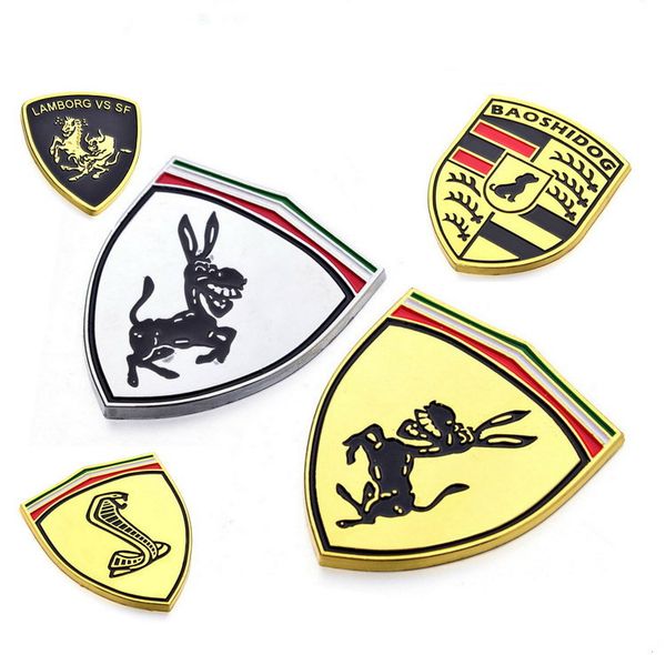 

новый 3d металлический автомобиль логотип применимо к автомобильной головы, хвоста, тела и рулевое колесо для автомобиля ford bmw ferrari