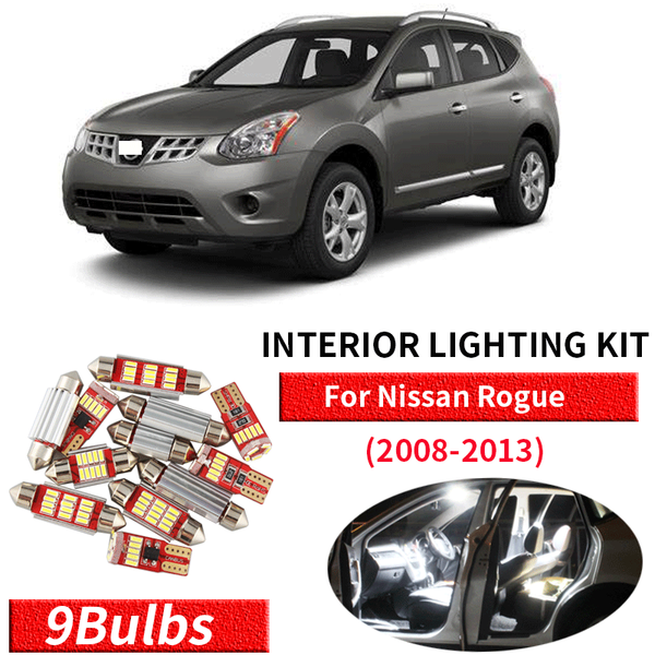 

9pcs white canbus led car interior lights package kit for 2008 2009 2010 2011 2012 2013 rogue led interior lights