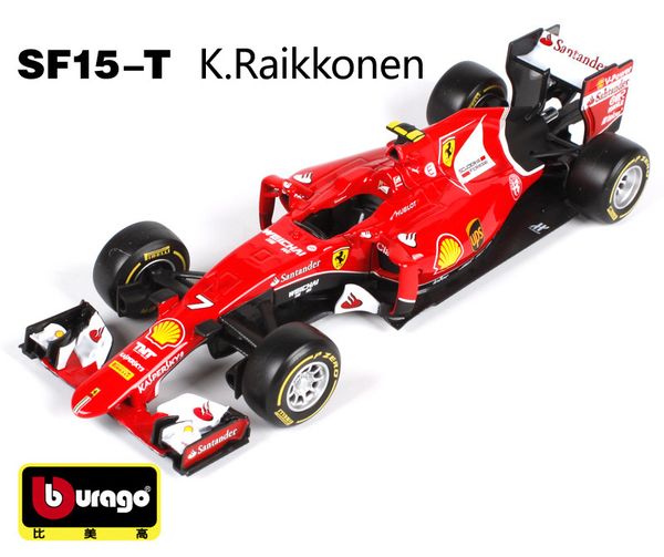 

bburago diecast alloy model racing car toys, 2015 ferrari f1 sf15-t no.7, 1:24 ornament, xmas kid boy birthday gifts, collect, decoration