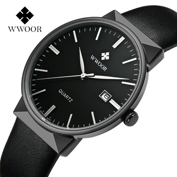 

wwoor brand watches men fashion quartz watch men casual leather army waterproof sport wrist watch relogio masculino, Slivery;brown