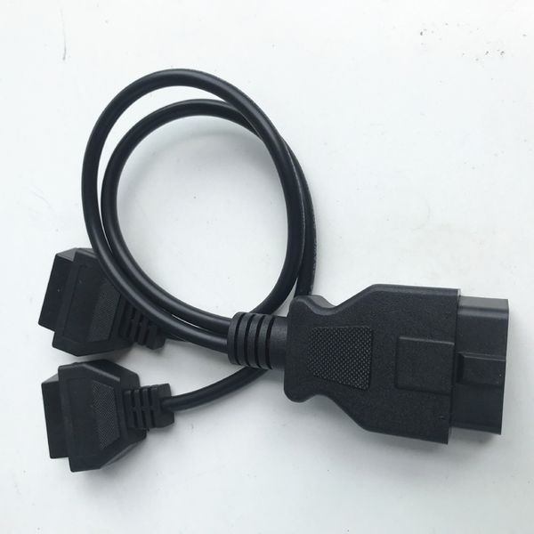 

for obd2 obd ii 16 pin splittet extension cable 16pin male to dual female obd 2 connector