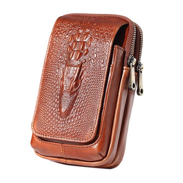 

кожаный мужской мобильный телефон талии сумка носить пояс многофункциональный универсальный пакет прочный открытый мобильный телефон сумка c