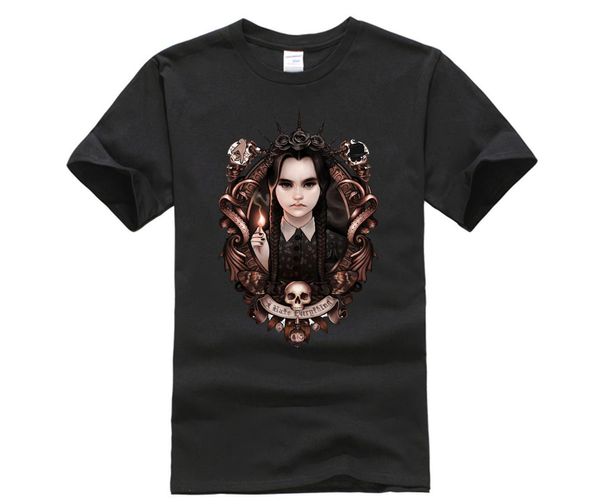 

personality t-shirt man's i hate everything wednesday addams goth boy's tee men printing short sleeve tshirt trend, White;black