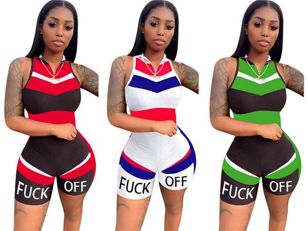 

v neck suspender rompers summer female clothing 2020 womens designer slim jumpsuits print backless deep #31735, Black;white