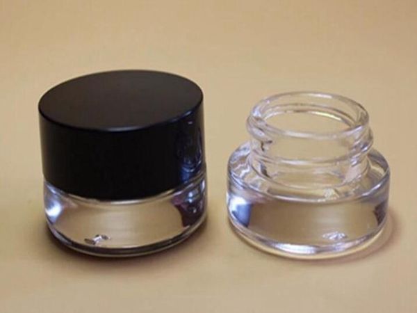 

500 x 3g traval small cream make up glass jar with aluminum lids white pe pad 3cc 1/10oz cosmetic packaging glass jar