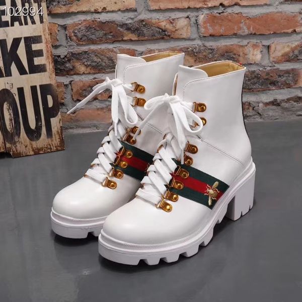 

lastest luxury17 boots women brand half ankle boot lady designerss genuine leather dress boots casual shoes with box, Black