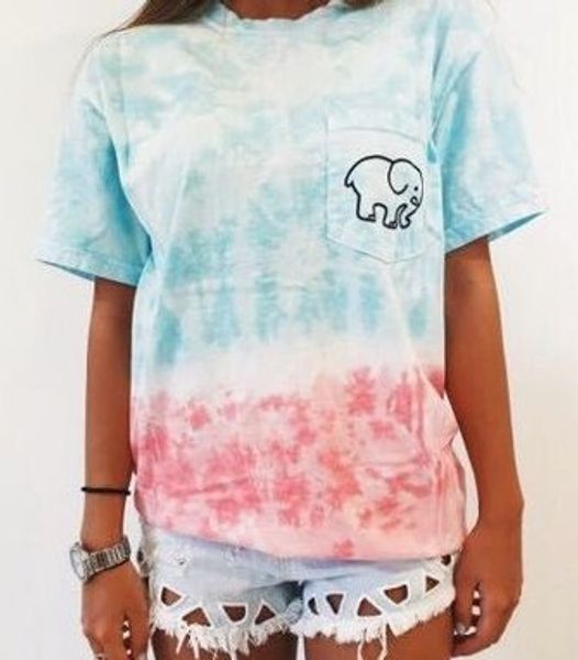 

2 цвета 2018 летняя женская мода слоновой кости элла с принтом футболка женщины с ко