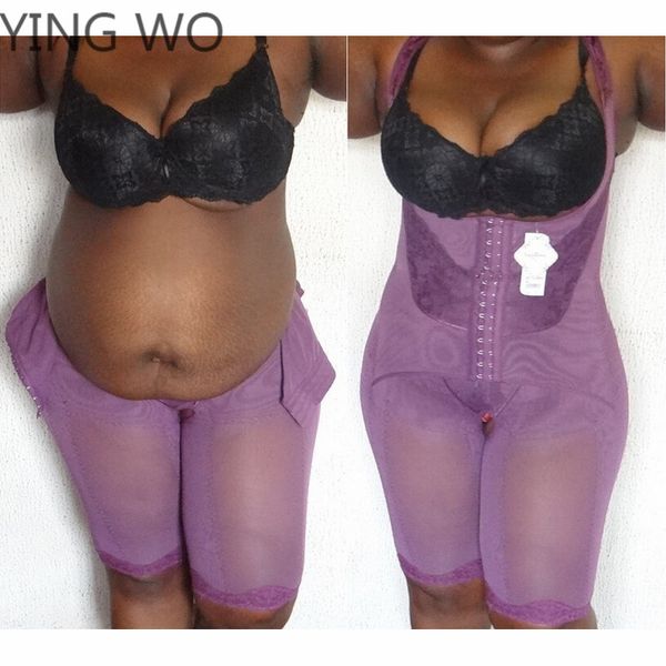 

Plu ize women full body hapewear underbu t limming mid thigh haper with lace tummy control eamle po tpartum body girdle