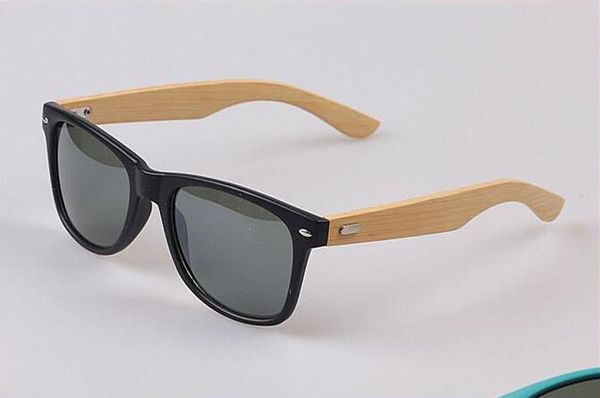 Vente en gros- Hommes Femmes Automne Hiver Sept Couleurs Bambou Miroir Jambes Lunettes De Soleil Myopie Cadre Lunettes Réfléchissantes Livraison Gratuite