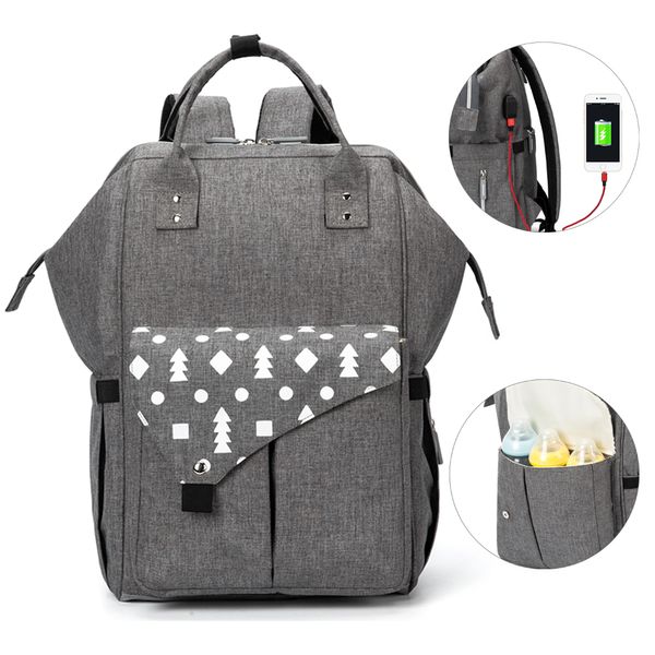 

Large Baby Diaper Bag Waterproof USB Baby Bags For Mom Backpack Mummy Maternity Nappy Bag For Stroller Organizer Changing