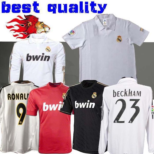 

Retro 2011 12 real madrid home occer football jer ey ergio ramo alon o kaka ronaldo zidane beckham 05 06 raul robinho long leeve 2002, Black;yellow