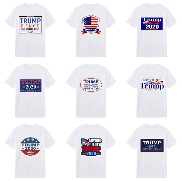 

luxury mens designer trump t shirts fashion mens clothing 2020 summer casual streetwear t shirt rivet cotton blend crew neck short sleeve #2, White;black