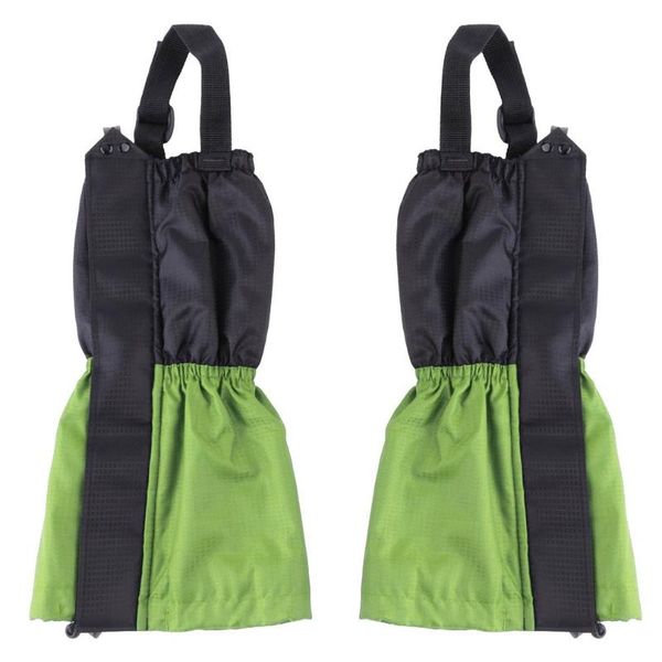 

1pair bluefield children waterproof breathable gaiters outdoor protective leg feet cover leg gaiters for skiing hiking, Black