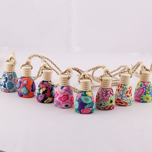 

the blue and white porcelain pottery pure perfume ornaments vehicle perfume bottle with clay car car