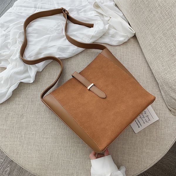 

nubuck leather bucket bags women 2019 autumn composite bag lady crossbody bag female shoulder messenger bags handbags and purse