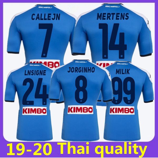 2019 2019 2020 Serie A Naples Home Soccer Jerseys Napoli Blue Football Jerseys Shirt For Men 19 20 Hamsik Linsigne Player Shirt From Zhugege168