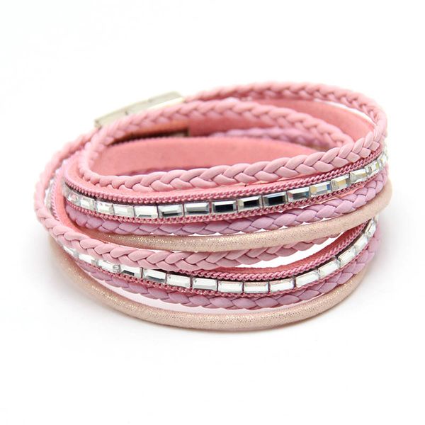 

дамы кожаный браслет шарма магнитная застежка браслета моды роскошь дизайнер ювелирных женщина 2020 элегантные дамы браслет, Golden;silver