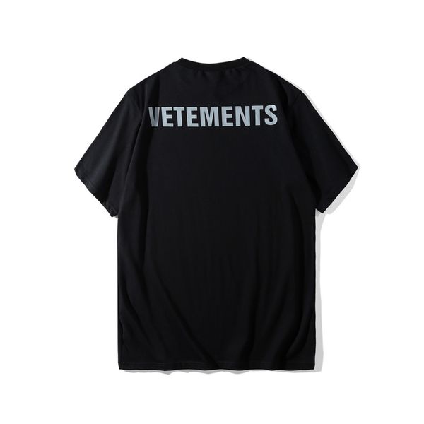 

version 2018 vetements staff women men t shirts tees hiphop 3m reflection men cotton t shirts tee summer, White;black