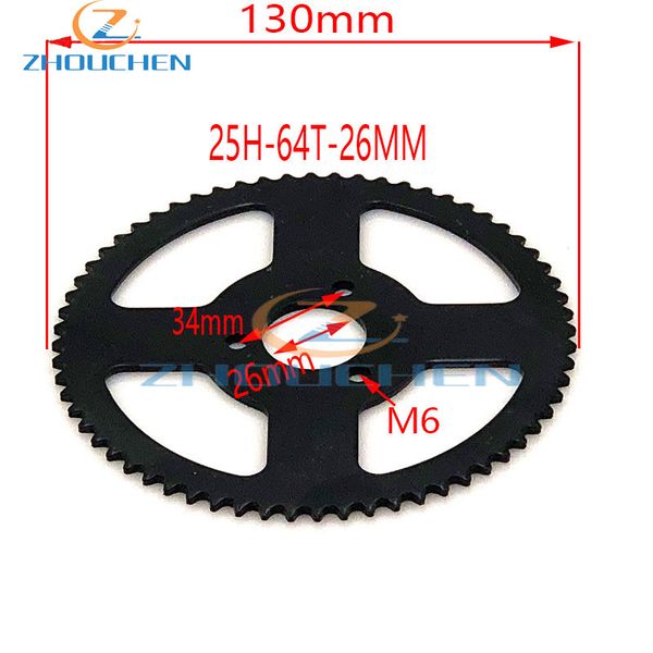 

60 62 64 66 68 70 72 74 76 78 80 t tooth 25h 26mm rear sprocket mini moto atv quad dirt pit pocket bike chopper 47cc 49cc