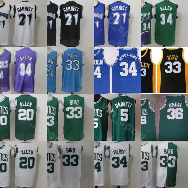 

wholesale vintage jersey 2020 sport 5 20 21 33 34 36 men stitched white green blue black drop shipping