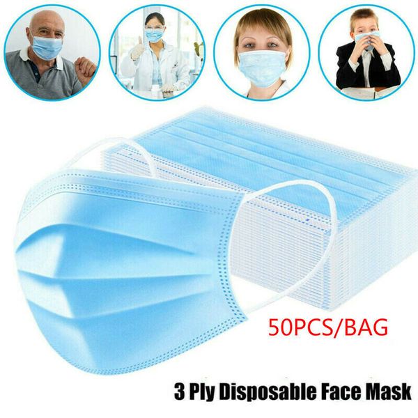

10x disposable face masks 3ply hygiene mask anti dust with elastic loop protective mask n95 face mask 200318