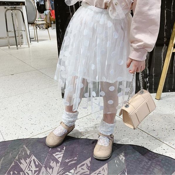 

summer girls skirt 2020 baby girl white black dots tulle tutu skirts kids clothing wholesale