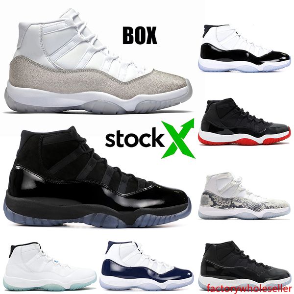 

men basketball shoes 11 11s bred concord metallic silver cap and gown sneakerin women mens trainers sports sneakers 5.5-13 stock x