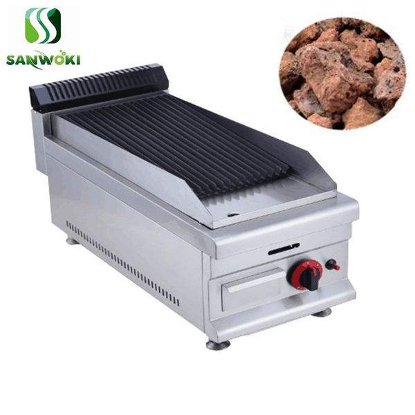 

single head smokless lpg gas lava rock grill barbecue machine skewer machine bbq oven grilled fish meat roaster