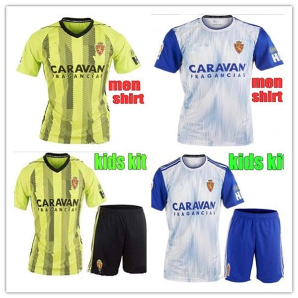 

kids 2020 real zaragoza soccer jerseys 2019 home away soro gual vazquez eguaras shirts 19 20 papunashvili men child youth football kit, Black