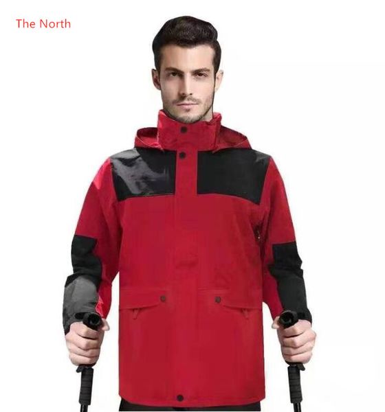 

the new winter fashion brand the north, fashion warm waterproof men's down jacket, with velvet, l~4xl, tricolor, Black