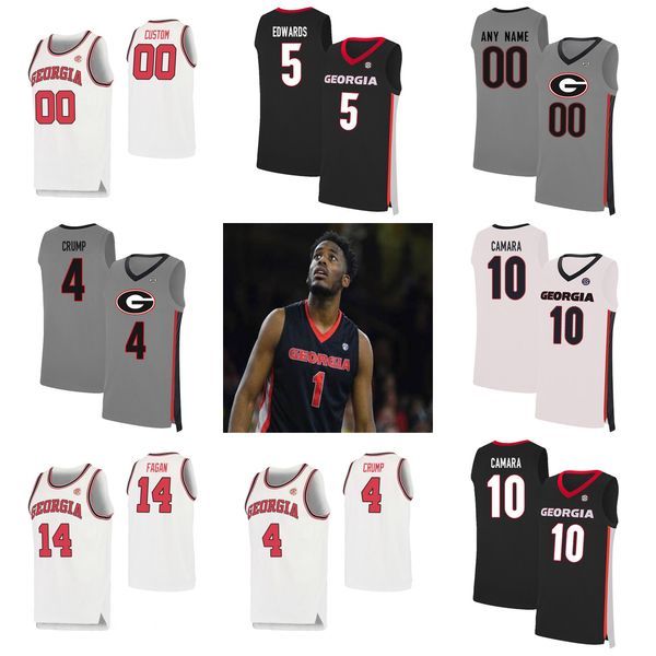 

georgia bulldogs jerseys anthony edwards jersey tye fagan harris william jackson basketball men jerseys custom stitched, Black