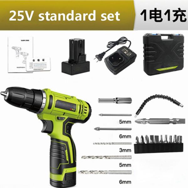 

household electric screwdriver lithium electric drill tool set impact perforated hand drill cordless brushless