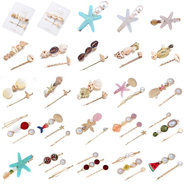 

2019 new fashion simple fashion women beach acrylic hair clips stick barrette hairpin hair accessories party gifts, Golden;silver