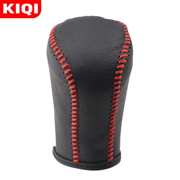 

kiqi leather gear shift knob cover for corolla rav4 rav 4 at 2014 2015 2016 2017 2018 2019 gear shift collars accessories
