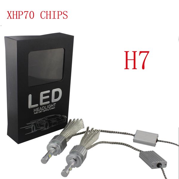 

toyikie car fanless led headlight kit for cree chips xhp70 led 6000k replacement 55w 6600lm bulb h4 h7 h8 h9 h11 9005 9006 9012