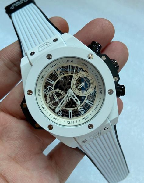 

new fashion brand men's watch transparent strap outdoor sports quartz large dial calendar watch luxury watch all sub work