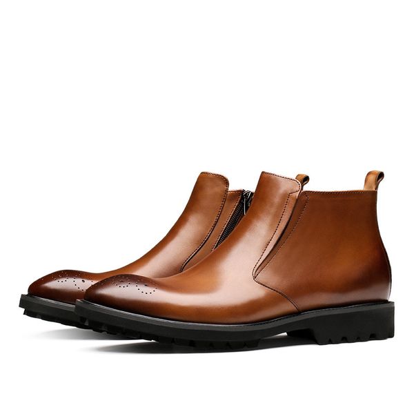 mens dress brown boots