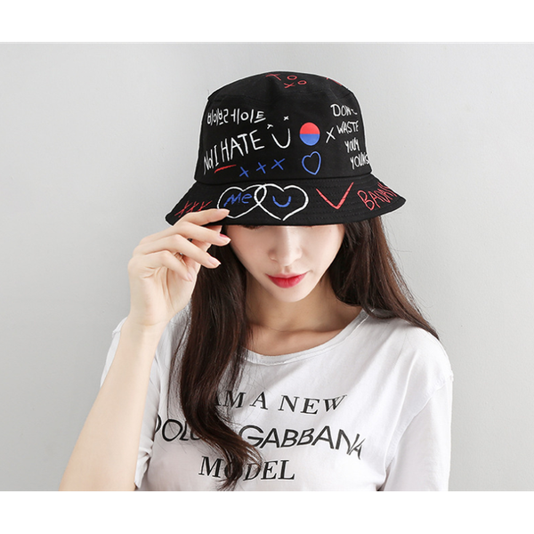 

2020 bucket hat fishing outdoor hip hop cap men's summer for fisherman hat women new bone feminino doodling basin cap
