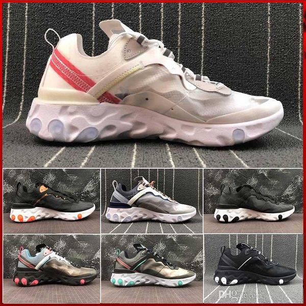 

react element 55 running shoes for men women anthracite light bone triple black white red orbit fashion mens trainers sports sneaker a51c0