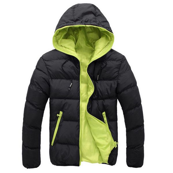 

mjartoria men's sport casual hooded puffer jacket outdoor hiking camping sports cotton jackets warm for winter and autumn, Tan;black