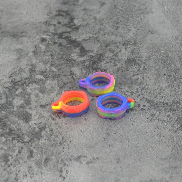 10 pezzi cinturino in cordino colorato con o ring in silicone colorato per fascia vape in silicone portatile coco penna vape piatta