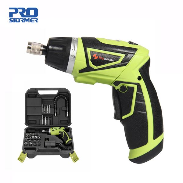 

prostormer eu plug screwdriver rechargeable with lithium battery 3.6v/7.2v household electric screwdriver with twistable handle