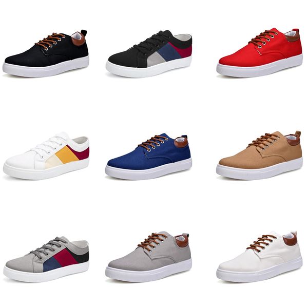 

no-brand canvas spotrs casual sneakers mens shoes white black red grey khaki blue fashion new style shoes size 39-46