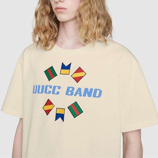 

20ss литерных геометрическая logo print designer summer street casual tee бежевый сделано в италии мужчины женщины спорт короткие рукава фут, White;black