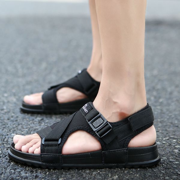 

2019 summer gladiator men's sandals roman men shoes sandals men shoes flip flops gray black flat large