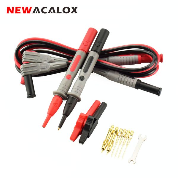 

newacalox multimeter digital pen probe pen test probe multi function extension line gold plated super sharp super precision kit