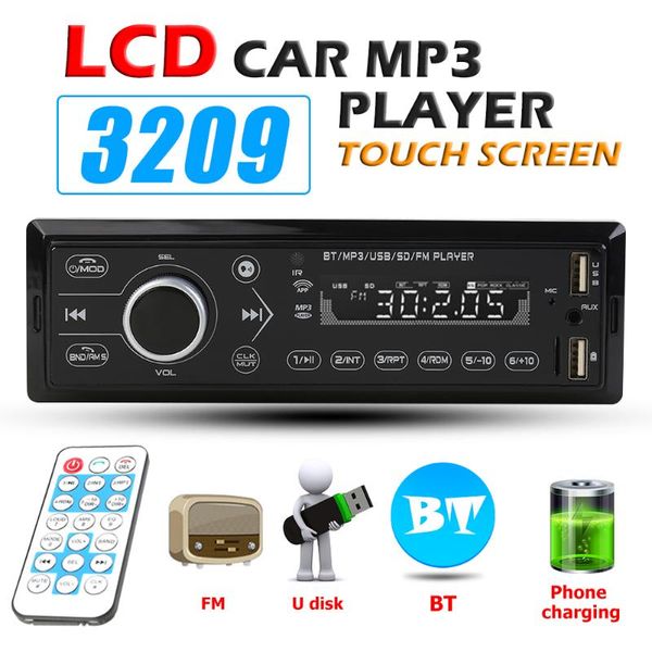 

3209 single din car stereo mp3 player bluetooth fm radio in dash head unit digital media receiver