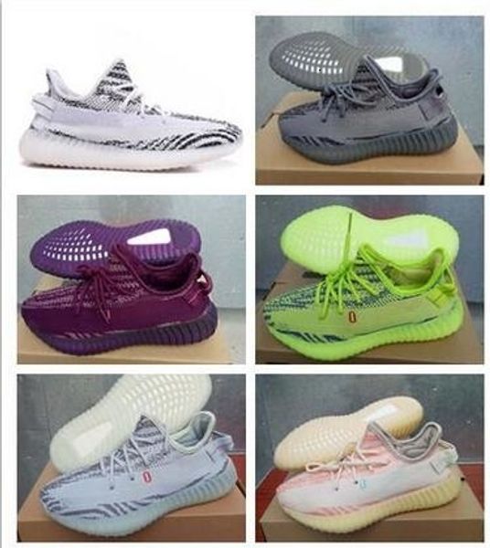 

with box v2 true form hyperspace clay glow static pirate black mens running shoes kanye west zebra beluga 2.0 women sport sneakers 36-48