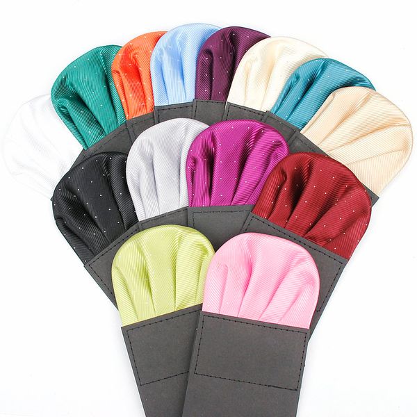 

factory men's pre-folded pocket square silver polka dot handkerchiefs formal wedding party business chest towel black white red t200618, Blue;white